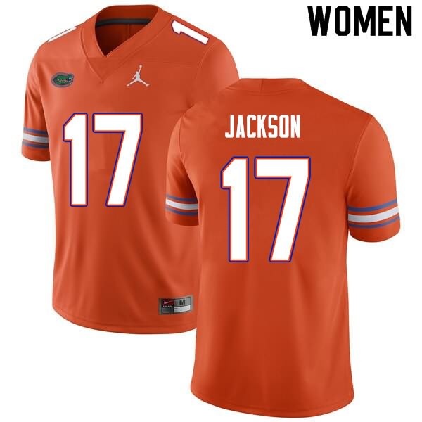 NCAA Florida Gators Kahleil Jackson Women's #17 Nike Orange Stitched Authentic College Football Jersey AYD8064UY